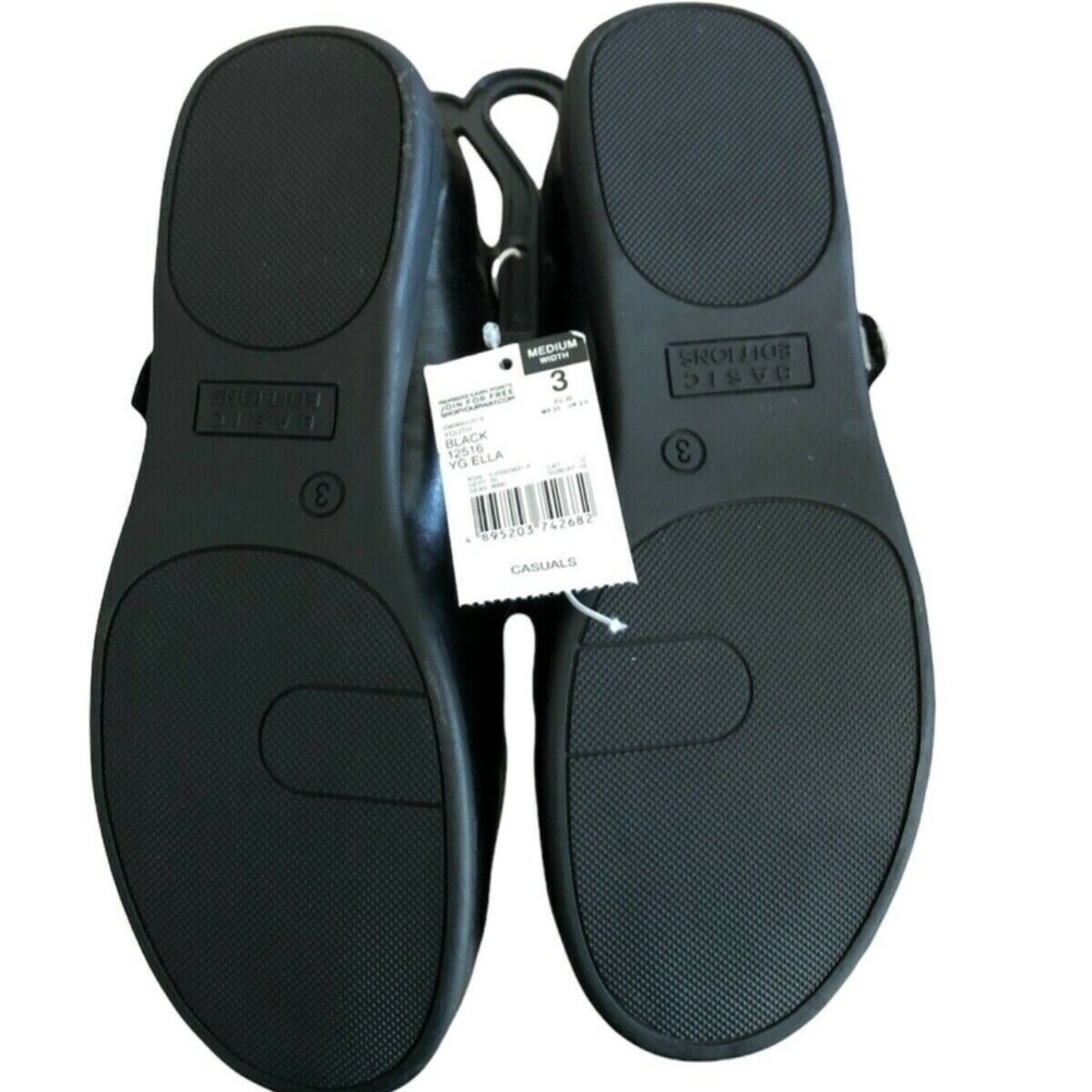 BASIC EDITIONS Shoe Bundle Girls Size 2M/3M Black Mary Jane Style Flats Bundle - Picture 3 of 13